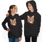 Preview: Hoodie Children's Hooded Sweatshirt - Cat Head in Oil Paint Look i125